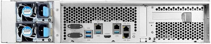 Asustor Lockerstor 12 Pro Gen2 AS7212RDX 12 Bay NAS, AMD Ryzen 7 Pro 7745 8-Core 3.8GHz CPU, Dual 1GbE Ports, Dual 10GbE Ports, 16GB RAM ECC DDR5, 2U Rackmount Server Enterprise NAS (Diskless)