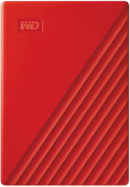 WD 2TB My Passport Portable External Hard Drive, Red - with Automatic Backup, 256Bit AES Hardware Encryption & Software Protection (Renewed)