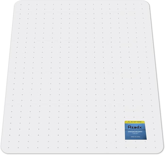 Azadx Heavy Duty Office Chair Mat for Carpet 45" x 53" Hard Material Chair Mat for Carpeted Floor Slip Resistant Carpet Protector for Home Office Easy Glide Desk Floor Mat for Office Chair on Carpets