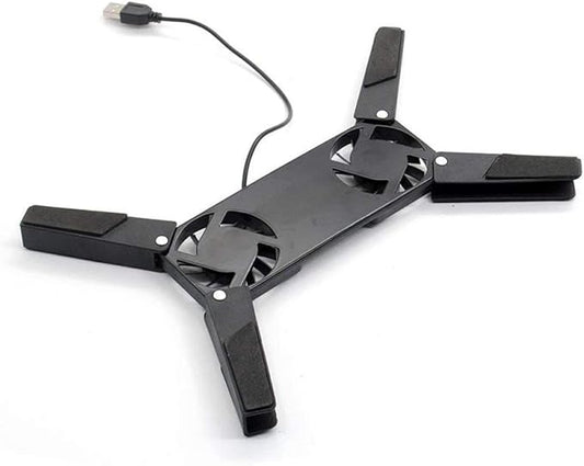 USB Cooling Fan Portable Convenient Notebook Cooler Cooling Pad Stand Double Fans for Notebook Laptop ?