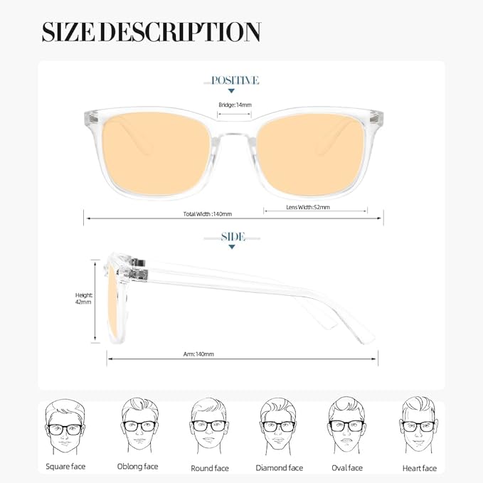 NZKNP Blue Light Glasses for Woman Men,Blue Light Blocking Glasses,Clear Glasses