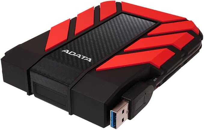 ADATA HD710 Pro External Hard Drive - 1TB USB 3.2 Gen1 Portable HDD for Gaming & Backup Storage - IP68 Waterproof & Dustproof - MIL-STD Shock Resistant - Red - 1 Count