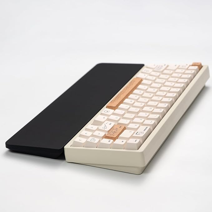 Ergonomic 70% Keyboard Wrist Rest-12.8" Silicone Non-Slip Keyboard Hand Rest, Relief of Hand Pain(Black)