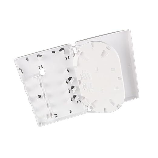 BORDSTRACT Fiber Distribution Box, 4 FTTH Optical Desktop Mini Universal for SC FC for Indoor Fiber Network Management