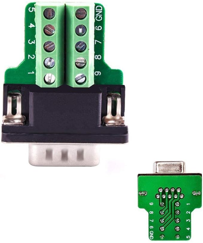 Connector DB9 RS232 D-SUB Serial Adapters (2 PCS Female Adapter)