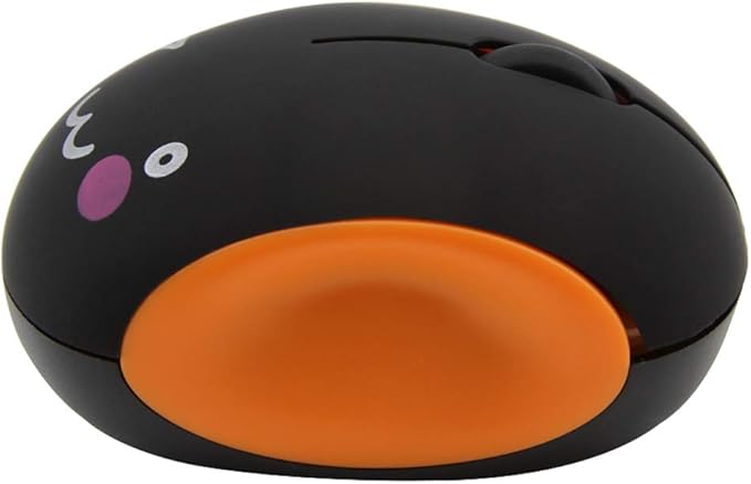 3C Light 2.4GHz Wireless Cute Small Silent Portable Mini Rechargeable Optical Mouse - 3 Buttons, Cordless for Laptop, Desktop, PC, Notebook (Orange)