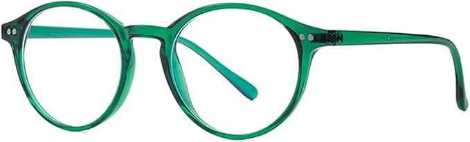 HJSTES Vintage Blue Light Glasses for Women Men Round Bluelight Blocking Glasses Thick TR90 Frame Eyeglasses