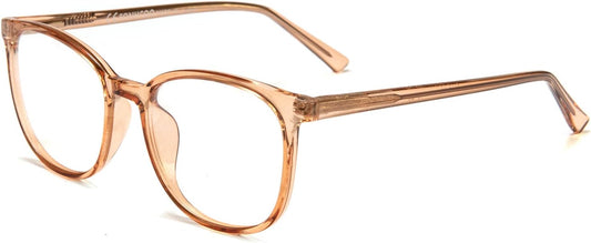 FONHCOO Blue Light Blocking Glasses Fashion Round TR90 Frame Transparent Eyewear Anti UV Computer Glasses for Women Men