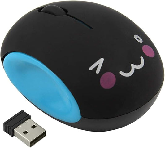 3C Light 2.4GHz Wireless Mini Rechargeable Optical Mouse - Cute, Silent, Portable, 3 Buttons, Cordless for Laptop, Desktop, PC, Notebook (Blue)
