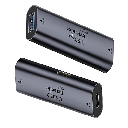xiwai 5Gbps USB 3.0 Active Repeater Extender Type-C Female Host to Type-A Female Signal Amplifier Adapter with Chipset for Camera Printer Computer