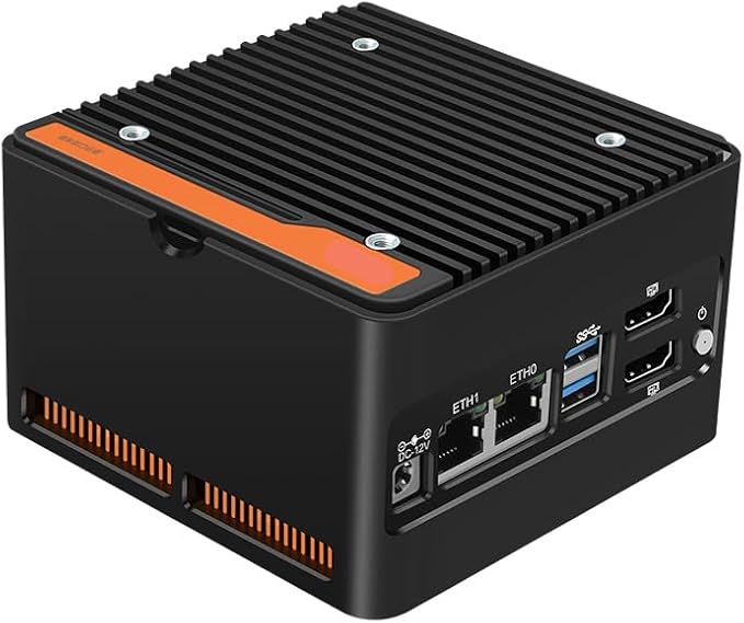 N355 Mini PC 4-Bay NAS Server Pocket Host X86 P6 Lake-N355(Upgraded intelN305) 4M.2 NVMe Expansion Slots, DDR5 4800MHz, Dual 2.5G Network Cards (NO RAM NO SSD)