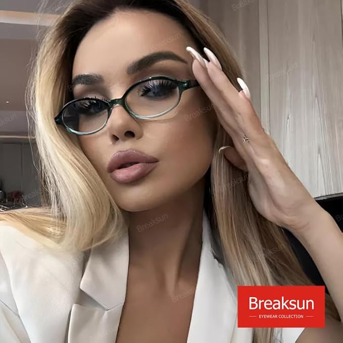 Retro Small Oval Glasses for Women Men 90s Small Face Blue Light Eyeglasses Cosplay Y2K Fake Glasses