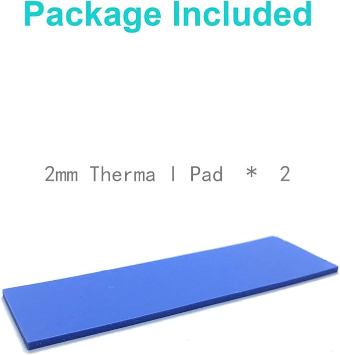2Pcs m.2 Thermal pad， 70x20x2mm for Pcie M.2 2280 SSD NVMe Heatsinks M.2 Laptop Cooling