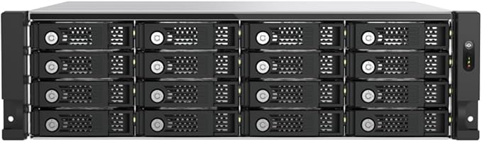QNAP TL-R1600PES-RP-US 16 Bay 3U Short Depth rackmount PCIe Interface SATA JBOD for petabyte-Scale Expansion (Diskless)