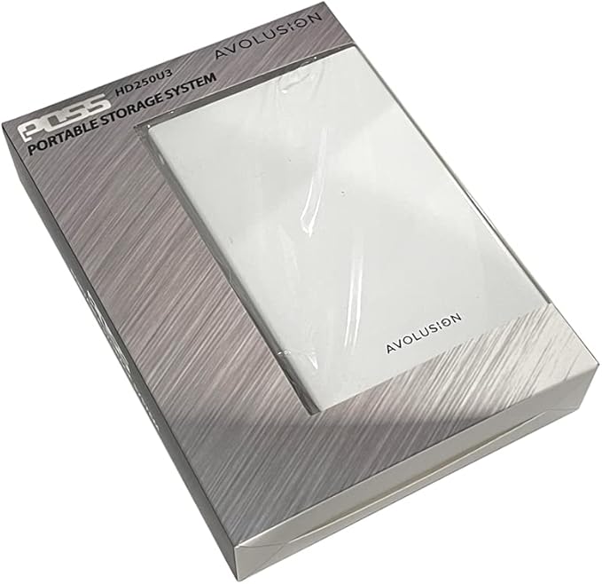 Avolusion HD250U3-WH 2TB USB 3.0 Portable External Gaming Hard Drive - White (for PS5, Pre-Formatted) - 2 Year Warranty