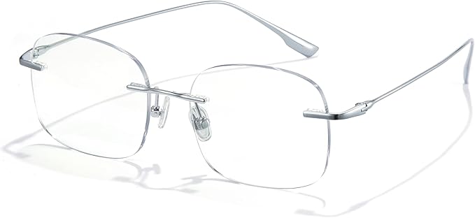 Cyxus Titanium 9.5g Blue Light Glasses for Men Frameless Rimless Glasses UV protection Eyeglasses