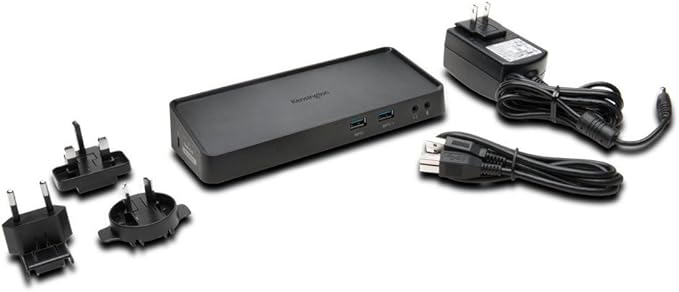 Kensington USB 3.0 Dual Display Docking Station, Dual 2K at 60Hz, 85W PD, Compatible with MacBook M1/M2/M3/M4, Windows, and Surface Laptops (K33997WW) Black