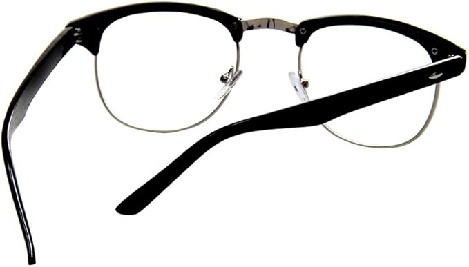 Shiratori New Vintage Fashion Half Frame Semi-Rimless Clear Lens Glasses