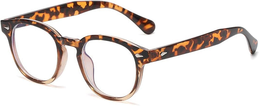 NIDOVIX Retro Round Blue Light Blocking Glasses for Men Women, Vintage Frame Non-prescription Computer Reading Eyeglasses