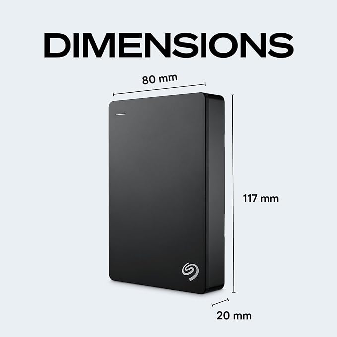Seagate Portable 5TB External Hard Drive HDD – USB 3.0 for PC, Mac, PS4, & Xbox - 1-Year Rescue Service (STGX5000400), Black