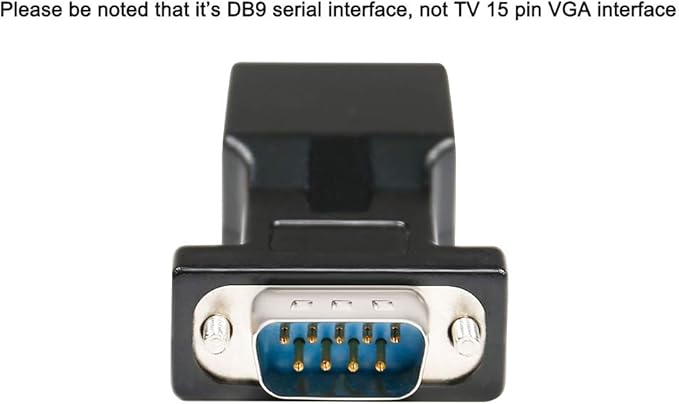 DTECH RS232 DB9 to RJ45 Serial Adapter DB-9 Female/Male to RJ-45 Female Ethernet Converter (2 Pack)