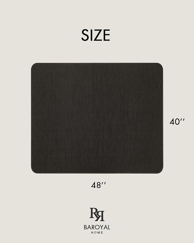 Office Chair Mat for Hardwood Floor Under Desk Computer Rolling Chair Mat for Wood/Tile Floor Non-Slip Heavy Duty Desk Rug PVC Plastic Hard Floor Protector 40"x 48" (Espresso)