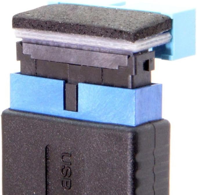 chenyang CY USB 3.0 20pin Male 90 Degree to Female Extension Adapter for Motherboard Mainboard Up Angled Low Profile Type
