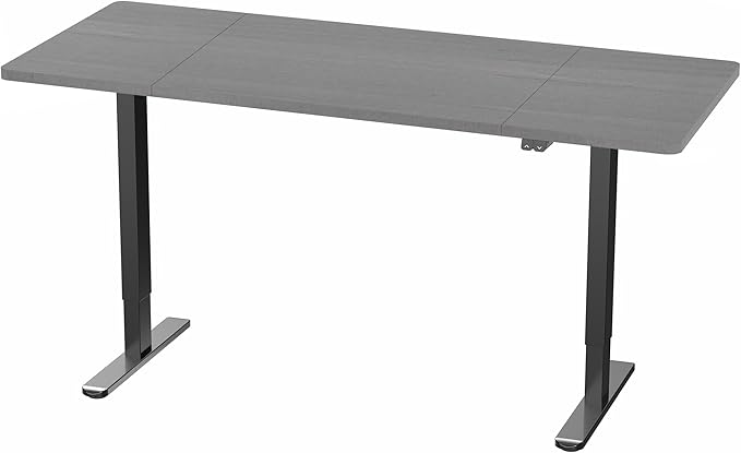 VIVO Electric 60 x 24 inch Stand Up Desk, Height Adjustable, Dark Gray Top Black Frame, Home and Office Furniture Sets, DESK-KIT-B06G