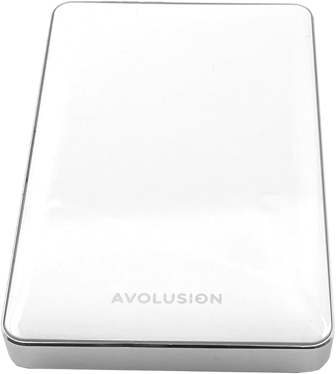Avolusion T1 Series 1TB USB 3.0 Portable External Hard Drive for PC, Mac, PlayStation & Xbox (White) - 2 Year Warranty