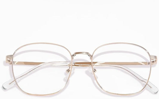 OPTOFENDY Metal Blue Light Blocking Glasses for Women Men, Fashion Square Computer Eyeglasses