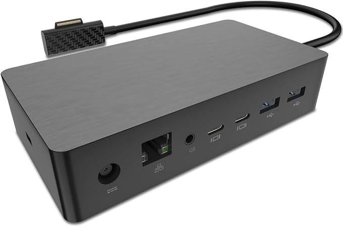 Microsoft Surface Dock 2 Docking Station Bundle - Surface Pro Docking Station Compatible with Surface Pro 7, 7+, 8, 9 (with 5G), Surface Laptop 3, 4, 5, and Surface Book 3 (13" & 15") (Renewed)