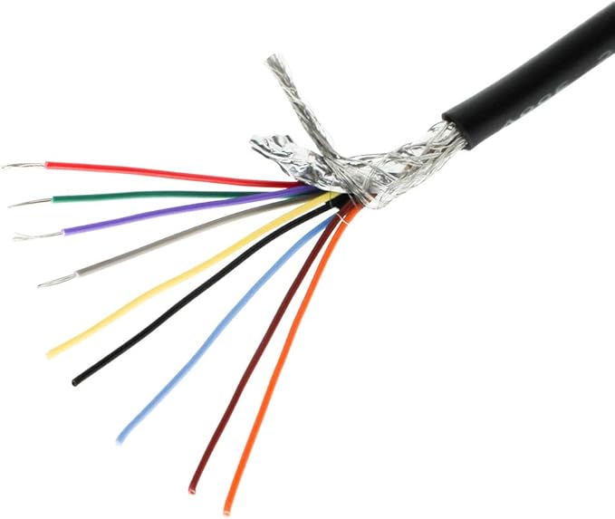 28 AWG 9/C CMP Plenum Rated Double Shielded Security RS232 Data Cable - 16 Feet - Use for DB9 Serial Adapters