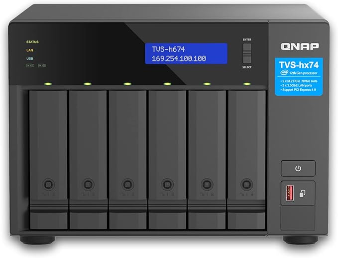 QNAP TVS-h674 6-Bay Core i5-12400 32GB NAS Enclosure