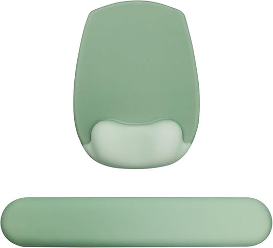Wrist Rest for Keyboard and Mouse, Ergonomic Gel Computer Keyboard Wrist Rest with Memory Foam, Keyboard Wrist Support Pad for Long Hours of Work, Gaming, Studying-Relieve Wrist Pain (GD-Green)