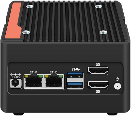 N355 Mini PC 4-Bay NAS Server Pocket Host X86 P6 Lake-N355(Upgraded intelN305) 4M.2 NVMe Expansion Slots, DDR5 4800MHz, Dual 2.5G Network Cards (NO RAM NO SSD)