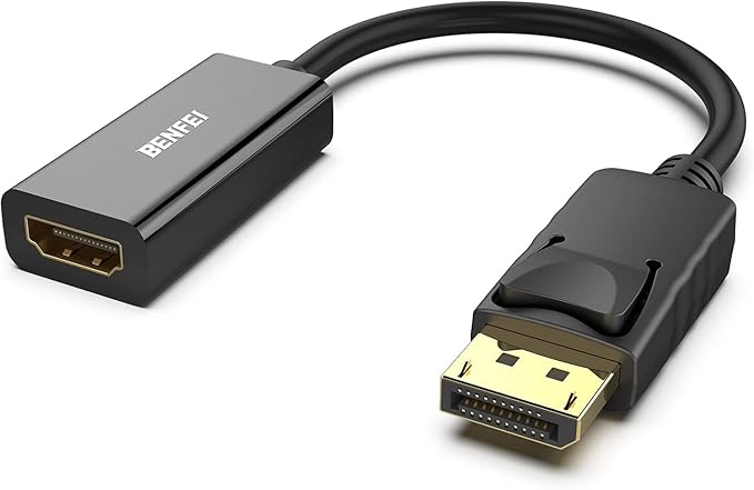 BENFEI 4K DisplayPort to HDMI Adapter 5 Pack, Uni-Directional DP 1.2 Computer to HDMI 1.4 Screen Gold-Plated DP Display Port to HDMI Adapter (Male to Female) Compatible with Lenovo Dell HP Passive