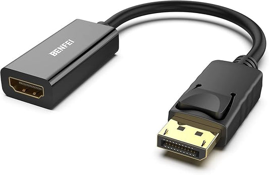 BENFEI 4K DisplayPort to HDMI Adapter 5 Pack, Uni-Directional DP 1.2 Computer to HDMI 1.4 Screen Gold-Plated DP Display Port to HDMI Adapter (Male to Female) Compatible with Lenovo Dell HP Passive