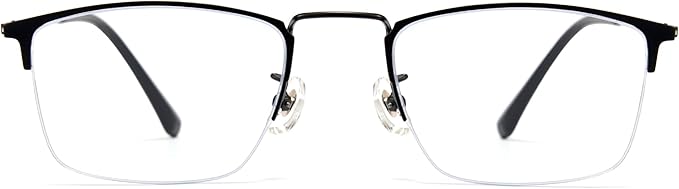 Cyxus Blue Light Blocking Glasses for Men Woman Semi Rim Computer Gaming Office Study Eyeglasses with UV Protection 8001