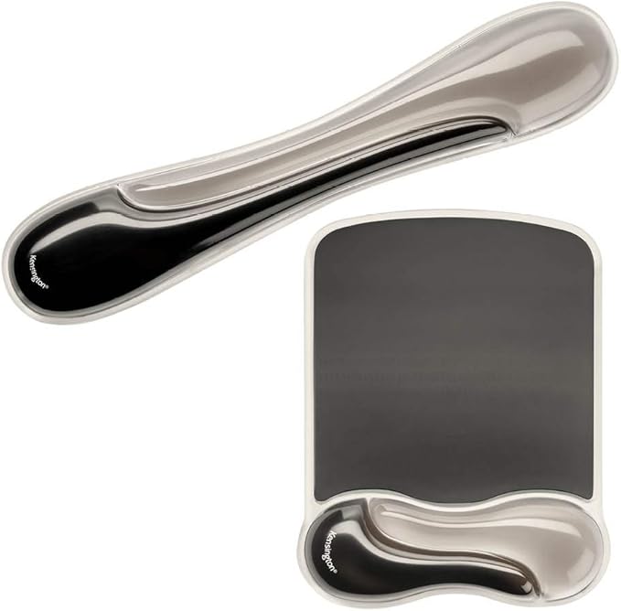Kensington Mousepad and Gel Wrist Rest, 11-2/5" x 17-7/10", Ergonomic Design (K52500WW) Gray
