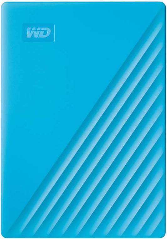 WD 1TB My Passport, Portable External Hard Drive, Blue, backup software with defense against ransomware, and password protection, USB 3.1/USB 3.0 compatible - WDBYVG0010BBL-WESN