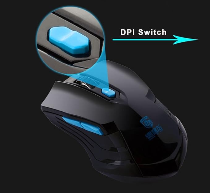 Keyboard Mouse Combos,Soke-Six Waterproof Multimedia 2.4GHz Wireless Gaming Keyboard with USB Cordless Ergonomic Mouse DPI Control For Desktop PC Laptop(Black)