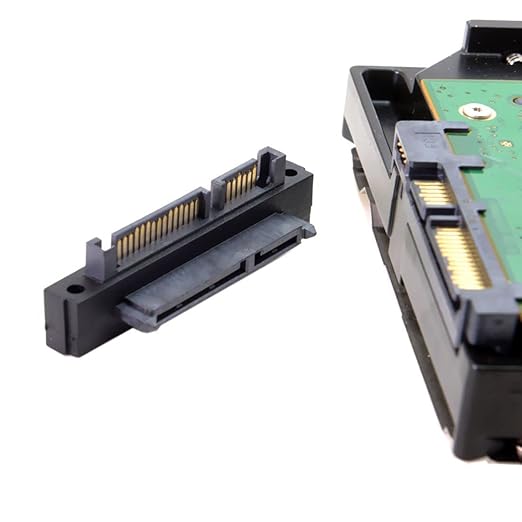 chenyang SATA Male to SATA Female 90 Degree UP Angled Gender Changer Connector Adapter for 2.5/3.5" Hard Disk Drive
