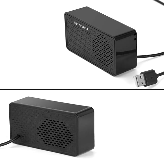 USB Computer Speakers, USB Powered Mini Sound Bars, Laptop Stereo Speaker, Plug and Play to Save Space,Suitable for Computer Notebook Desktop Computer Office Surface (Black-s)