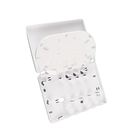 BORDSTRACT Fiber Distribution Box, 4 FTTH Optical Desktop Mini Universal for SC FC for Indoor Fiber Network Management