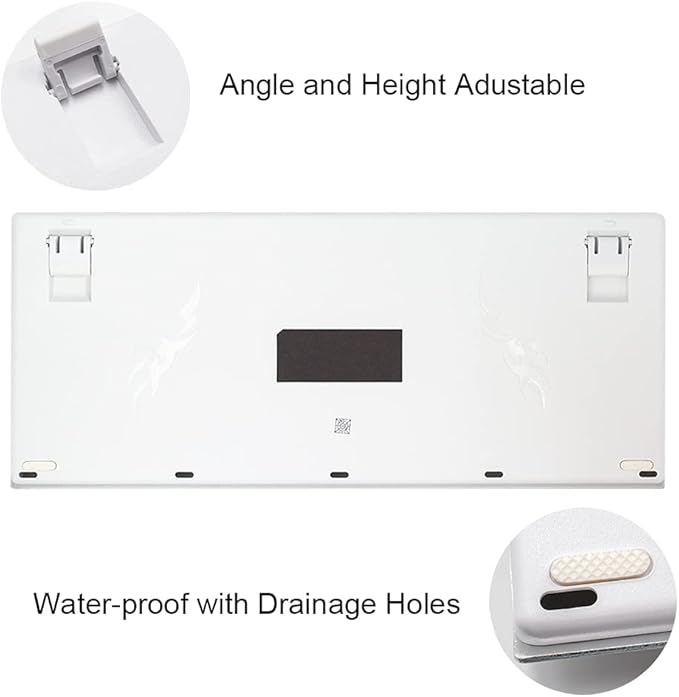 Granvela OUTEMU Brown Switches Mechanical Keyboard - Z-77 87-Key Tenkeyless | Rainbow LED Backlit | NKRO(N-Key Rollover) | Hot Swappable | Tenkeyless |Aluminium Panel -White