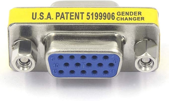 VCE VGA Female to Female Adapter, SVGA Coupler HD15 Mini Gender Changer VGA Cable Extender, 4Pack