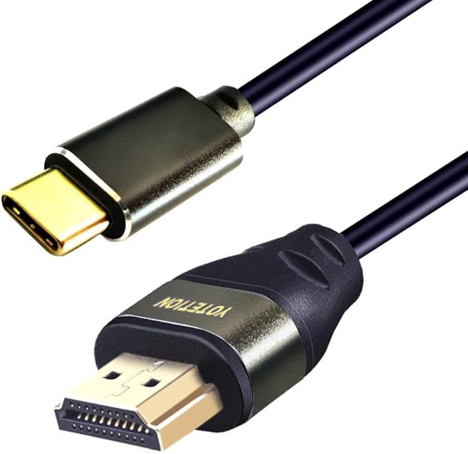 USB-C to HDMI Adapter - 20FT Active Cable, 4K30Hz, 1080P, Male USB-C to HDMI Out Lead for Computer, Laptop, Projector