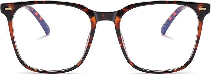 Oversized Square Blue Light Blocking Glasses for Women Men, Anti-Fatigue Computer Monitor Glasses Reduce Eye Strain