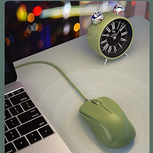 CORN USB Silent Wired Computer Mouse with Easy Click for Office and Home, 1200DPI, Premium and Portable, Compatible with Windows PC, Laptop, Desktop, Notebook (Green)
