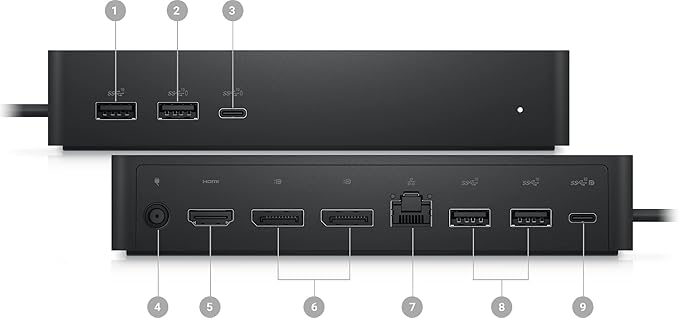 Dell Universal Dock (UD22): USB-C Docking Station with Future-Ready Design + HDMI & DisplayPort Cables + Ethernet - Dock Hub Bundle